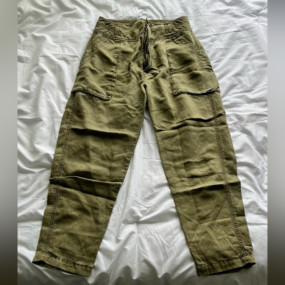 Free People Green Tapered Pants